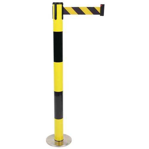 Poste com correia de duas cores com base de cabeça rotativa – Manutan Expert