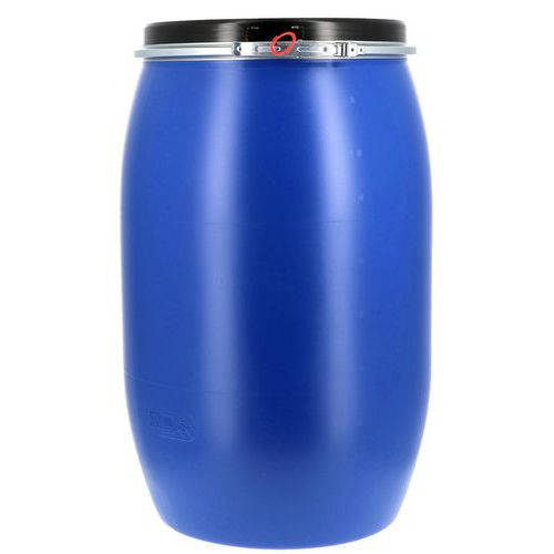 Bidão de 30 a 220 L de abertura total com homologação UN – Azul