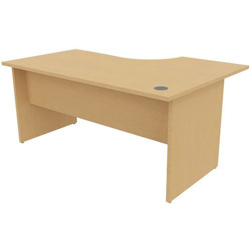 Secretária ergonómica - Pés painéis - Faia - Manutan Expert Secretária ergonómica - Pés painéis - Faia - Manutan Expert