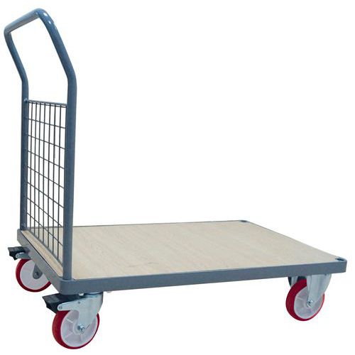 Carro com espaldar fixo gradeado – Capacidade de 400 a 500 kg – Manutan