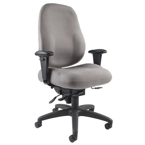 Cadeira de escritório 24 h Dexter com apoio para os braços – GGI Cadeira de escritório 24 h Dexter com apoio para os braços – GGI