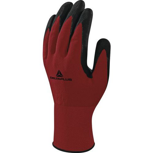 Luvas de malha em poliéster spandex palma + relevo em nitrilo - Delta Plus