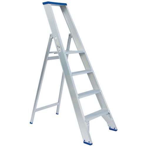 Escadote profissional com revestimento em poliéster – 4 a 6 degraus – Solide