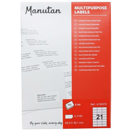 Etiquetas multifuncionais - Manutan Expert