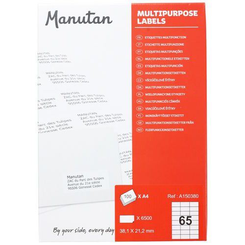 Etiquetas multifuncionais - Manutan Expert
