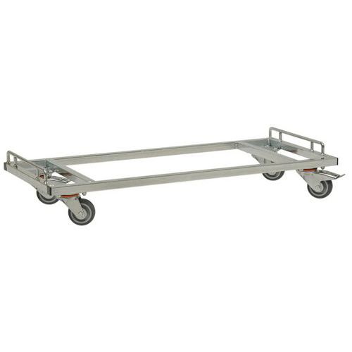 Plataforma móvel para porta-paletes – 977 x 420 x 170 mm – Manutan Expert