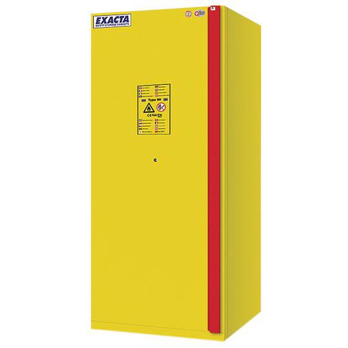 Armário de segurança antifogo durante 90 min com pegas ergonómicas – amarelo