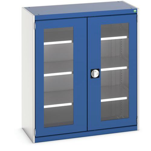 Armário com portas transparentes Cubio 1050x525x1200 mm – Bott
