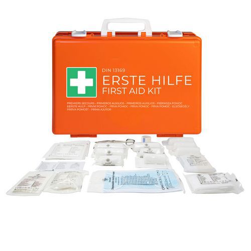 Caixa de primeiros-socorros laranja Medic 2 – DIN 13169 Caixa de primeiros-socorros laranja Medic 2 – DIN 13169