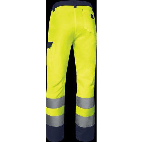 Calças de alta visibilidade de classe 2 – amarelo, azul-marinho – Delta Plus