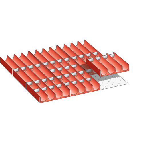Equipamento de subdivisão 27x27E (LxPxA) 459x459x50mm -Lista
