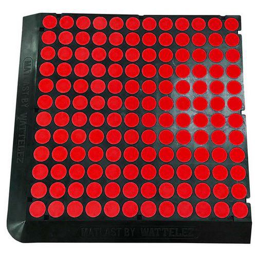 Tapete antifadiga Matlast – 55,5 x 55,5 cm – 2 rebordos – Wattelez