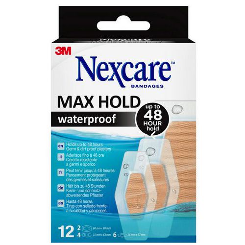Pensos impermeáveis Max Hold Nexcare™ – 3M Pensos impermeáveis Max Hold Nexcare™ – 3M