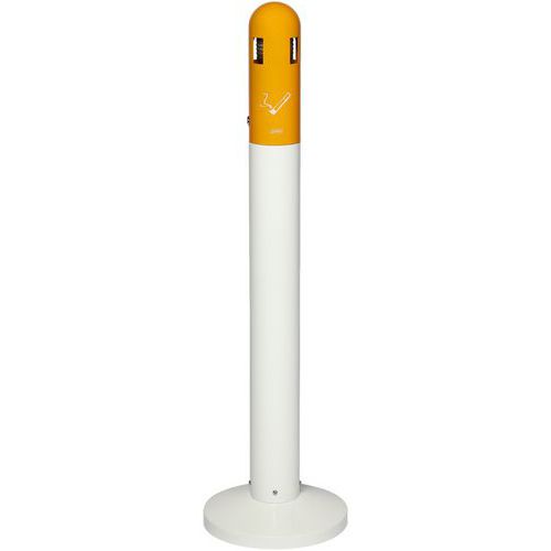 Cinzeiro de pé com formato de cigarro – branco e laranja – Probbax Cinzeiro de pé com formato de cigarro – branco e laranja – Probbax