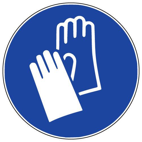 Painel – Uso obrigatório de luvas de proteção – PVC – Manutan Expert Painel – Uso obrigatório de luvas de proteção – PVC – Manutan Expert