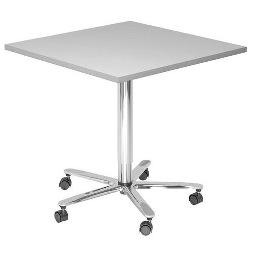 Mesa de reuniões quadrada 80x80 cm regulável em altura - Hammerbacher