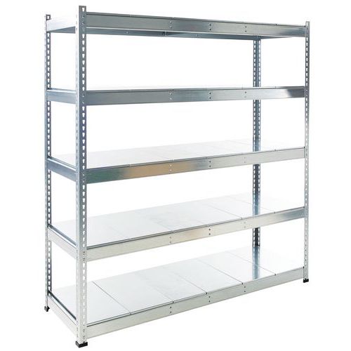 Estante de cargas pesadas Manutan Rapid 1 – prateleira integral em metal - Manutan Expert