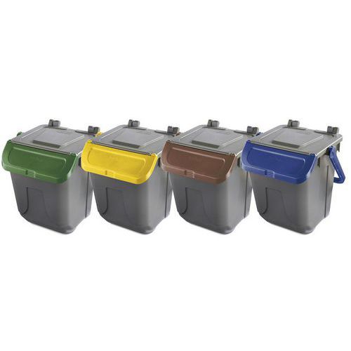 Caixote de lixo em plástico – modelo de 25 L – Mobil Plastic