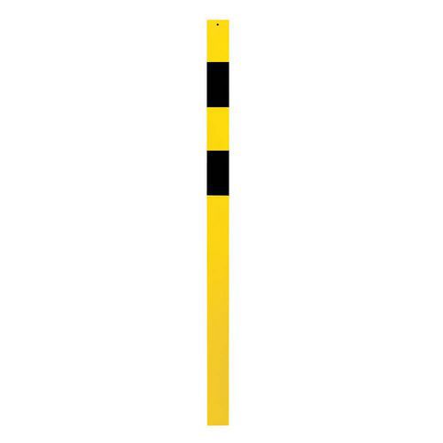 Poste em aço lacado de 70 x 70 mm, amarelo e preto – Croso