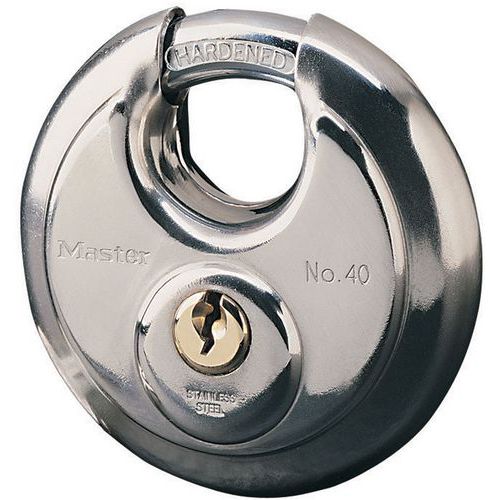 Cadeado com chaves em aço inoxidável - Redondo - Master Lock