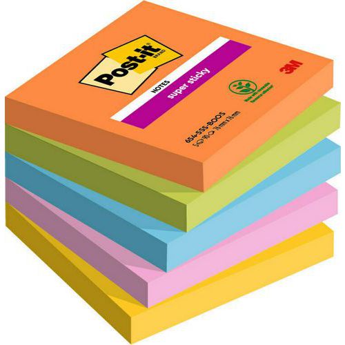 Notas Post-it Super Sticky – Boost