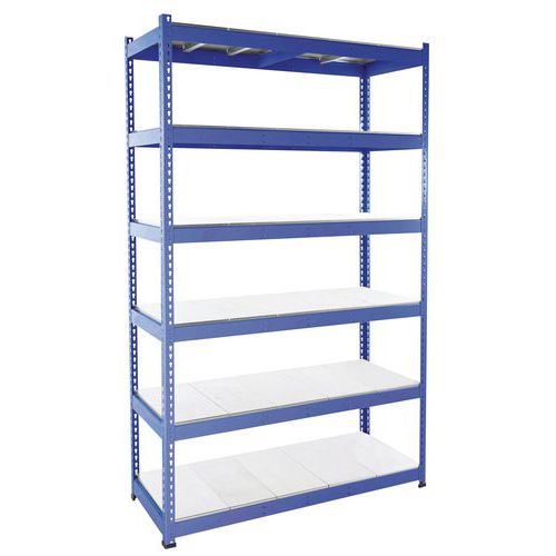 Estante de cargas pesadas Manutan Rapid 1 – prateleira integral em metal - Manutan Expert