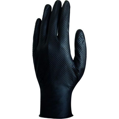 Luva descartável em nitrilo tátil, textura diamante V1600 – Delta Plus Luva descartável em nitrilo tátil, textura diamante V1600 – Delta Plus