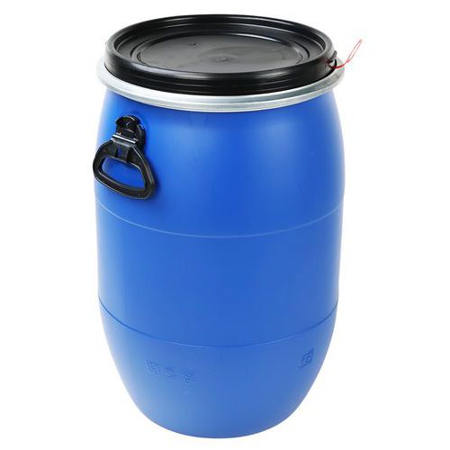 Bidão de 30 a 220 L de abertura total com homologação UN – Azul