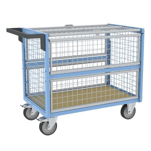 Carro contentor gradeado com cobertura – 500 kg – FIMM