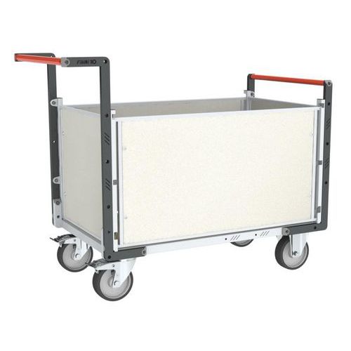 Carro modular em PP com 2 espaldares alveolar e 2 taipais – FIMM