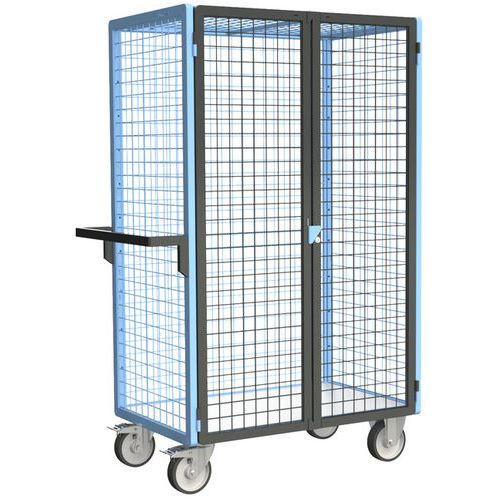Carro gradeado 4 lados com plataforma em madeira – capacidade de 500 kg – FIMM