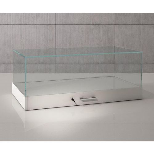 Vitrina de exposição de assentar com campânula 100 x 51 x 41 cm – branca – Sarazino Vitrina de exposição de assentar com campânula 100 x 51 x 41 cm – branca – Sarazino