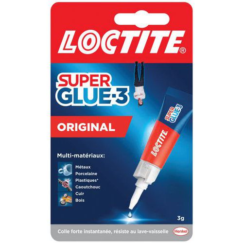 Cola de cianoacrilato Super Glue 3 – líquida – 3 g – Loctite