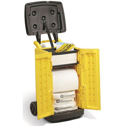 Carro de absorventes para hidrocarbonetos de 75,5 L – Pig