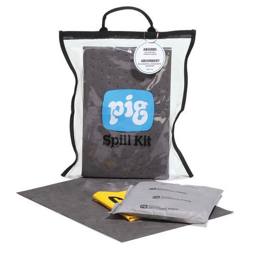 Kit antiderrames universal transparente PIG® – 7,1 L – Pig