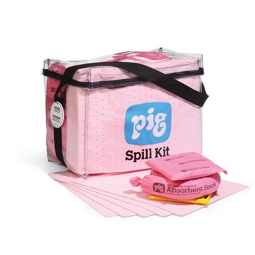 Kit de absorventes PIG® Clear Cube para produtos químicos – Pig