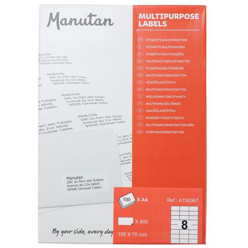 Etiquetas multifuncionais - Manutan Expert