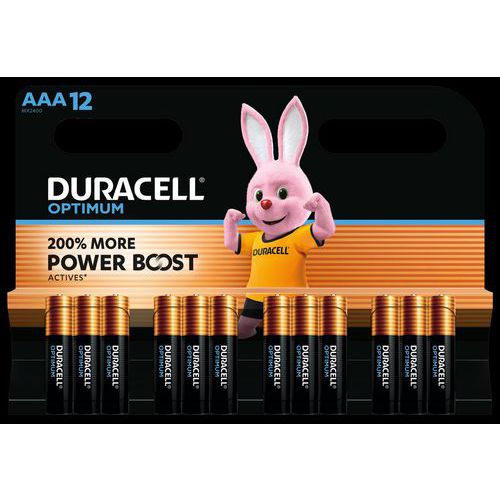 Pilha alcalina Optimum AAA – 12 unidades – Duracell Pilha alcalina Optimum AAA – 12 unidades – Duracell