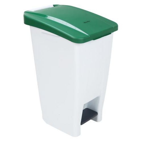 Caixote de lixo móvel com pedal – 60 L - Manutan Expert