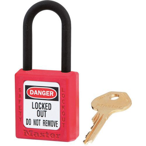 Cadeado de segurança com asa em nylon dielétrico – Master Lock Cadeado de segurança com asa em nylon dielétrico – Master Lock