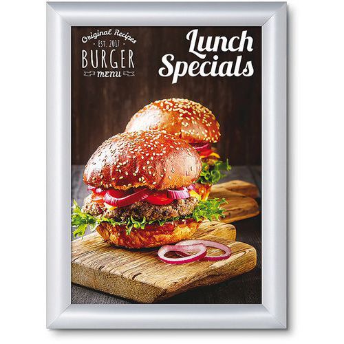 Quadro de encaixe em alumínio com cantos afiados - Manutan Expert