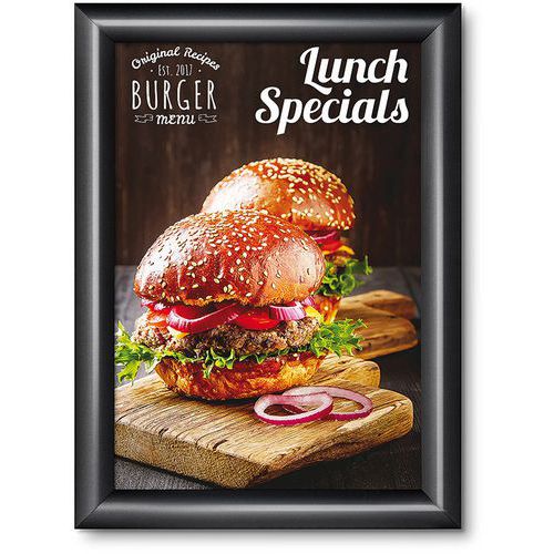Quadro encaixe alumínio cantos afiados – preto - Manutan Expert Quadro encaixe alumínio cantos afiados – preto - Manutan Expert