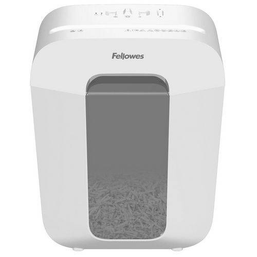 Destruidora LX50 branca de corte cruzado P4 – 9 folhas – 17 L – Fellowes