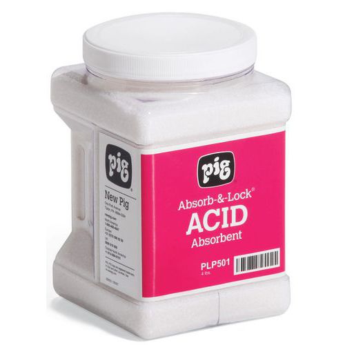 Absorvente PIG® Absorb-&-Lock® para ácidos – Pig