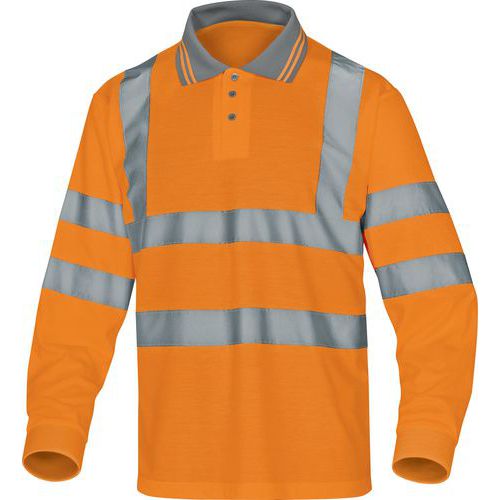 Polo poliéster alta visibilidade