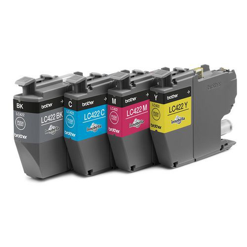 Conjunto de 4 tinteiros LC422XLVAL de alta capacidade – Brother