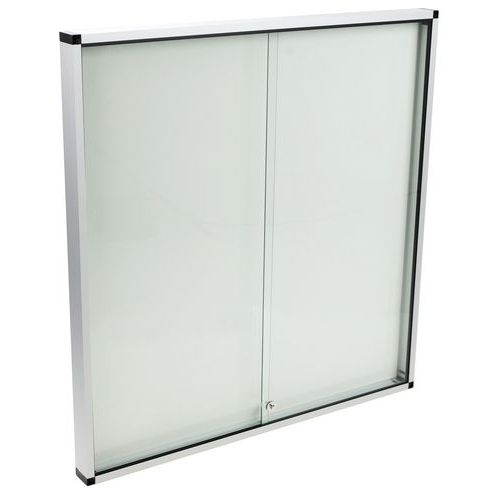 Vitrina de interior de 2 portas – fundo em alumínio – Manutan Expert