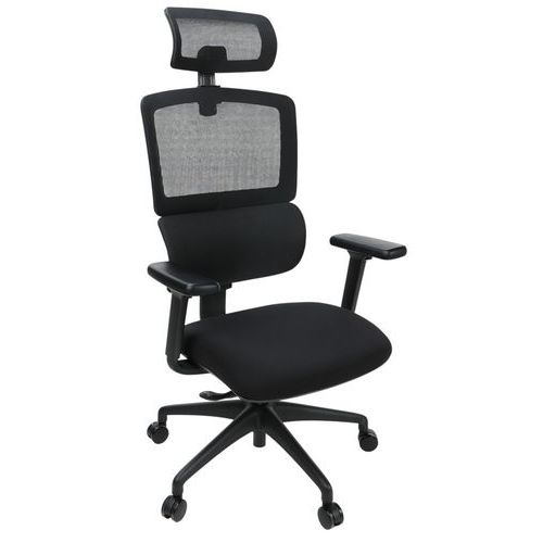 Cadeira de escritório ergonómica preta Eros