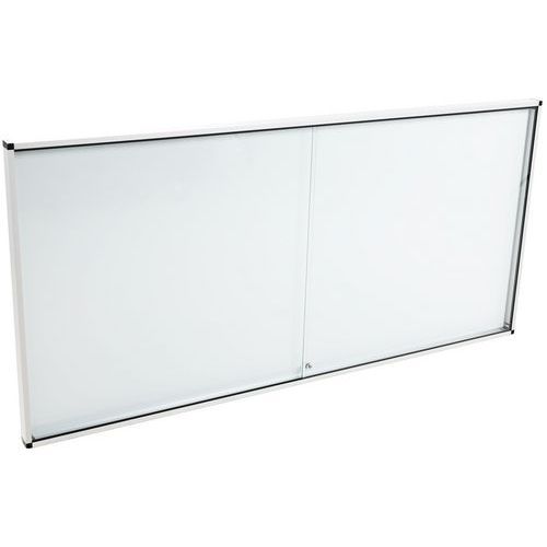 Vitrina de interior de 2 portas – fundo em alumínio – Manutan Expert