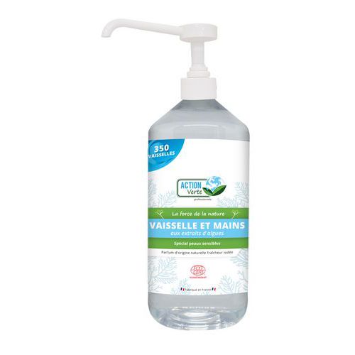 Líquido para lavar a loiça e as mãos à base de algas Ecocert – Action Vert